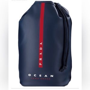 Prada Luna Rossa Drawstring Travel Bag Toiletry Shave Storage Pouch w/Dust Bag